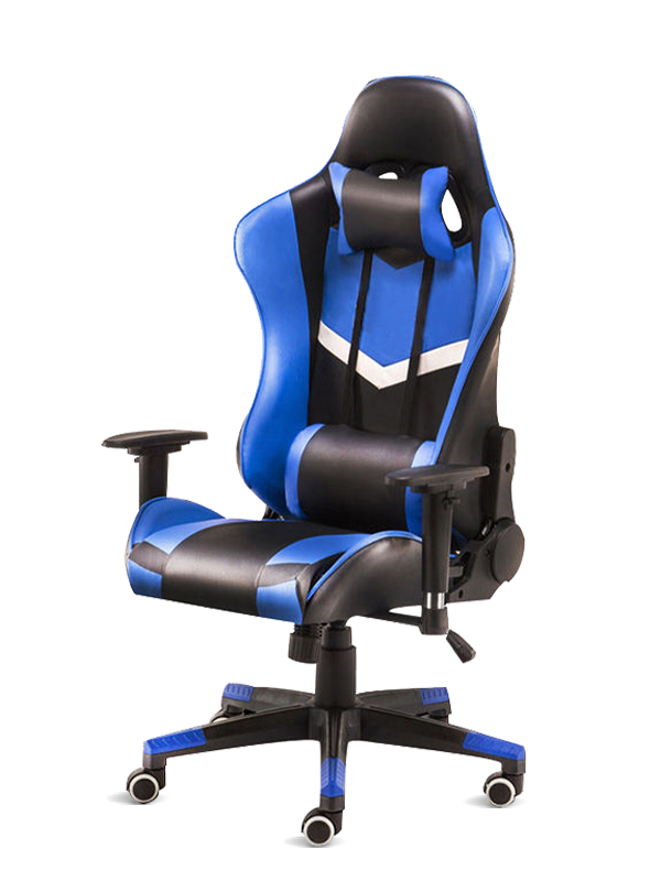 Népszerű PC-s irodai versenyszámítógép bőr gamer háttámlás játékszék lábtartóval 