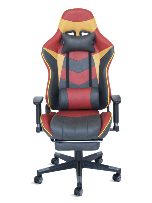 Ergonomikus akciós high end gamer pc vintage bőr játékszék lábtartóval 