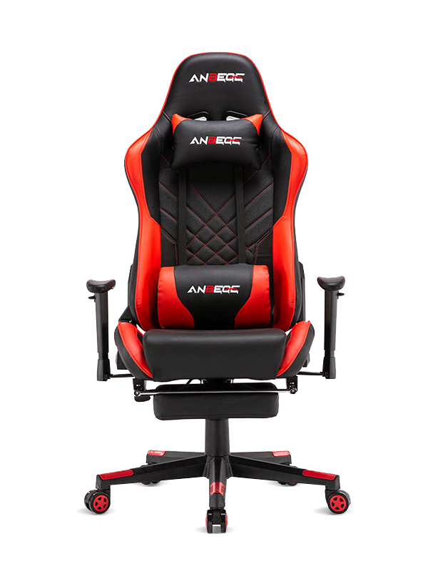 Modern ergonomikus kényelmes bőr játékszék láb- és fejtámlával HS-8020 